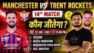 Manchester super giants vs trent rockets the hundred 14th match prediction, msg vs tre today match