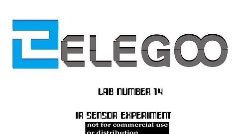 Elegoo lab 14; IR sensor video part 1