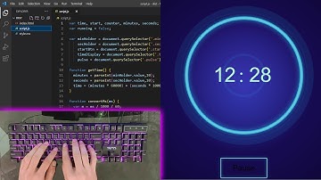 ASMR Programming - Glowing Countdown Timer using Html CSS & JavaScript - No Talking
