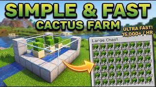 Fastest & Simple CACTUS FARM Minecraft 26.1+ (Java/Bedrock) @HattyPlayz