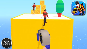 Tape Thrower: Stickers Gun - Gameplay Walkthrough Part 1 - Casual Game Levels 2-5 (iOS, Android)