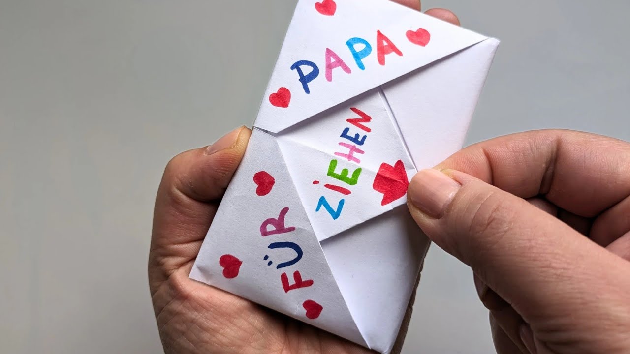  DIY Überraschungskarte basteln für PAPA. Vatertagskarte basteln Bildidee 