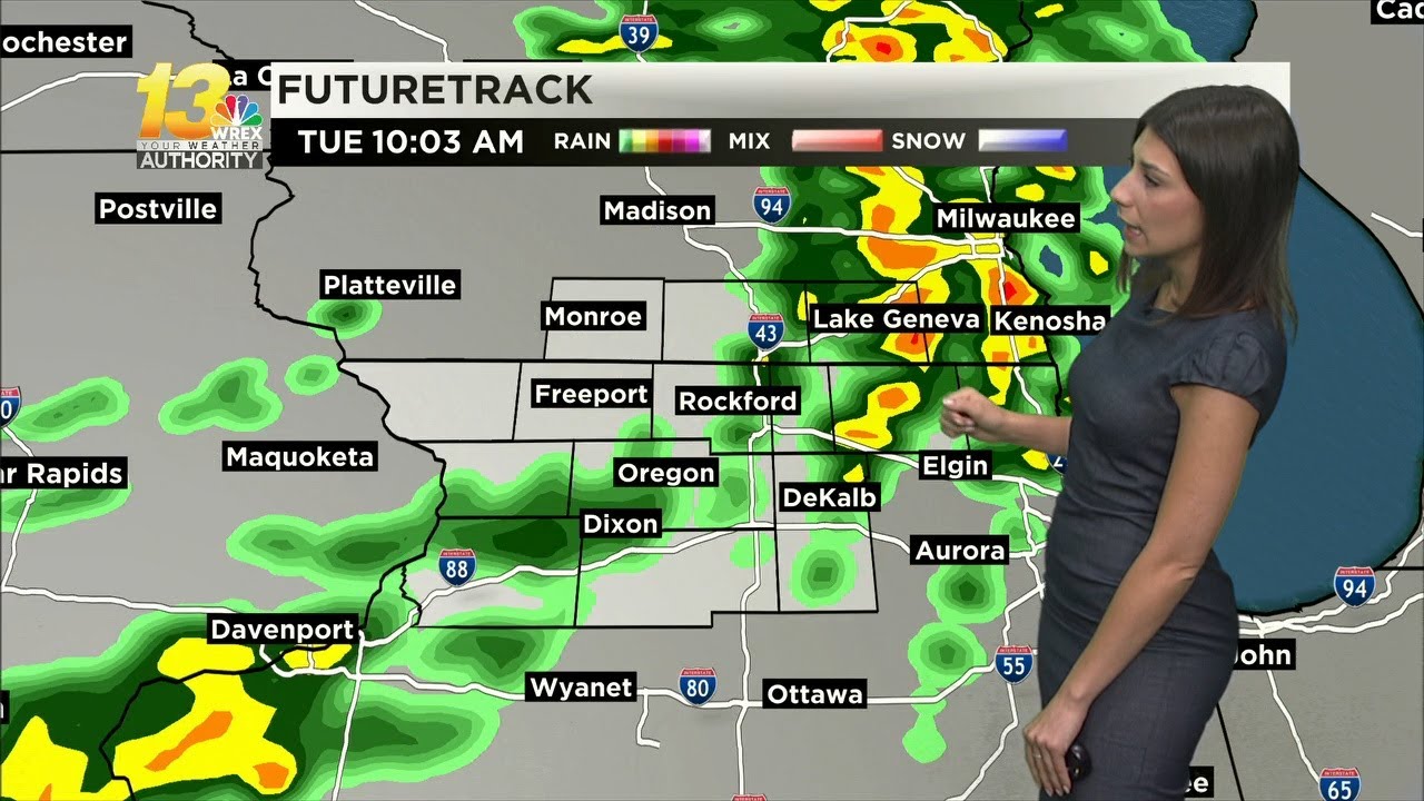 Tuesday brings two rounds of showers and storms - YouTube