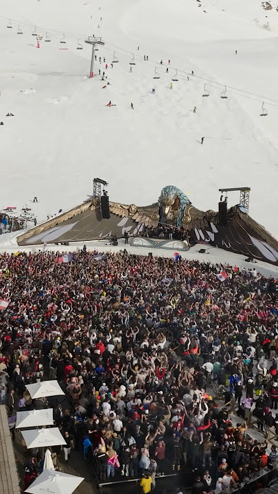 RAVE IN THE SNOW #electronicmusic #dimitrivegasandlikemike #techno #festival #tomorrowland