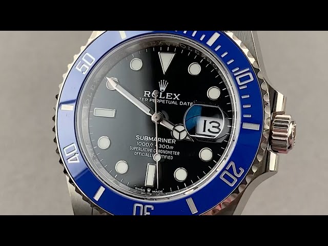 Rolex 126619LB Submariner Date Black Dial Blue Bezel 18K White Gold 41mm