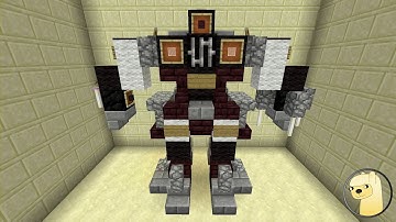 Minecraft - How To Build Transformers 5 Barricade Robot Mode!