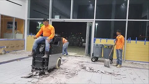 Ride-on Floor Scraper - Easy and Fast Flooring Removal in Miami & Broward  -Terminator Floor Scraper