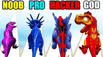 NOOB vs PRO vs HACKER vs GOD in Merge Dinosaurs