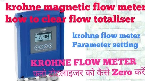 krohne flow meter totaliser zero kaise kare, How to zero the totaliser