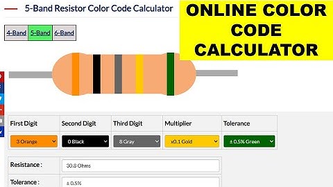 {888} how to read 5 band resistor color code using online calculator