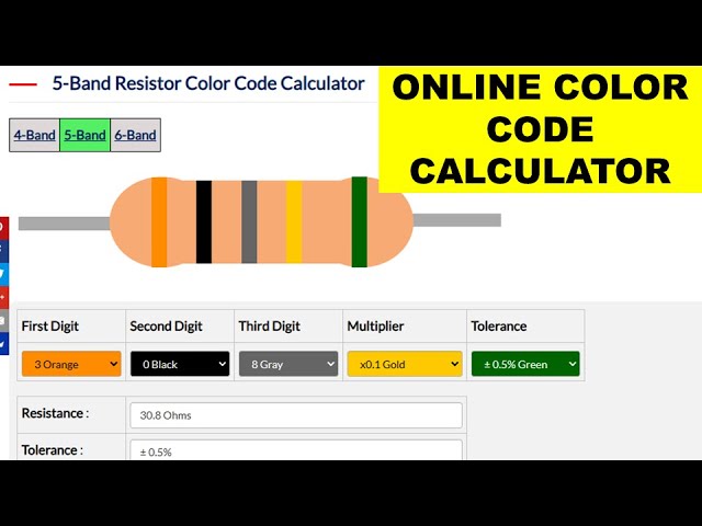 5 band resistor color code