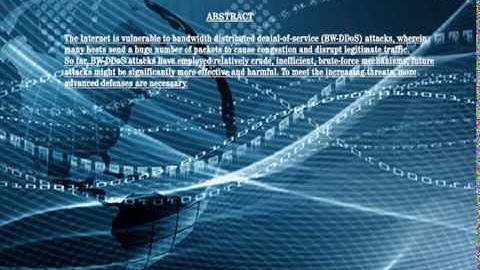 Bandwidth Distributed Denial of Service Attacks and Defenses IEEE DOT NET 2014