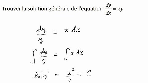 Équation différentielle à variables séparables 1