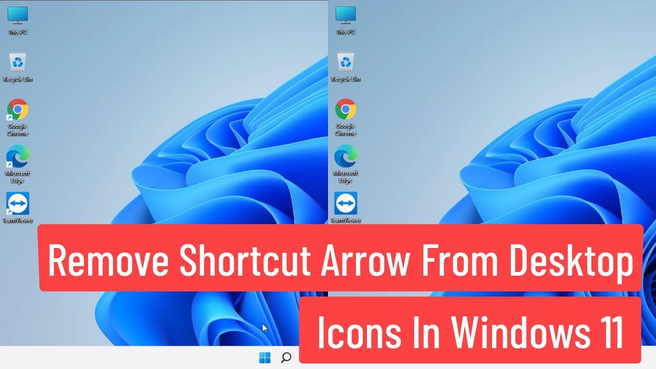 How to Remove Shortcut Arrow From Desktop Icons In Windows 11 - YouTube