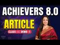 Article | Basic English Grammar | Achievers 8.O Batch | Class -1 | English With Rani ma'am