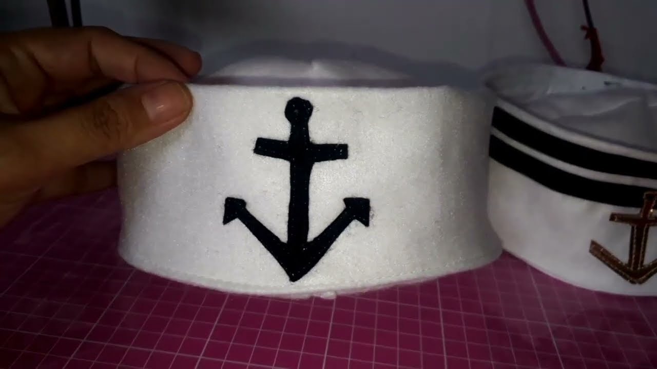 COMO FAZER CHAPÉU DE MARINHEIRO TODO EM FELTRO