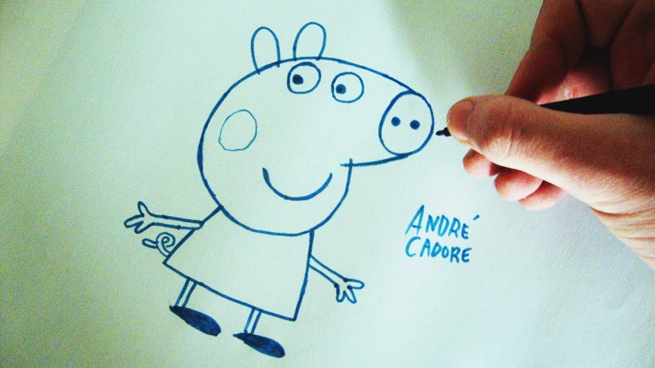 Como Desenhar A Peppa Pig (Tutorial De Desenho Fácil) 