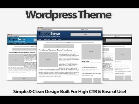 Simple Sense Wordpress Adsense Theme - Ultimate Adsense Theme - You Tube