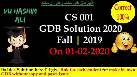 CS001 computer proficiency GDB Solution 2020 & 2019 Fall | Virtaul University | VU Hashim Ali
