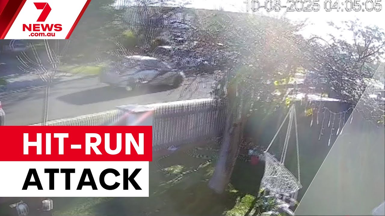 Running Attack New vision shows deliberate hit-run attack | 7NEWS - YouTube