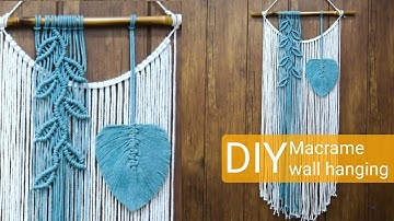 DIY Leaf Vine Macrame Tutorial wall hanging | DIY LEAF VINE MACRAME:  DOUBLE HALF HITCH KNOT