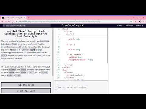 Learn Applied Visual Design  Push Elements Left or Right with the float Property   freeCodeCamp org