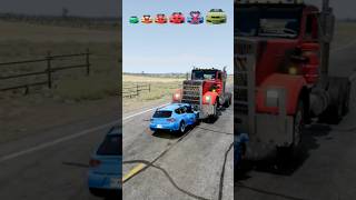 Big & Small cars Vs T85 Sleeper.BeamNG drive. #beamengdrive #Shorts