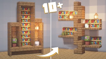 10+ Simple Bookshelf Designs in Minecraft