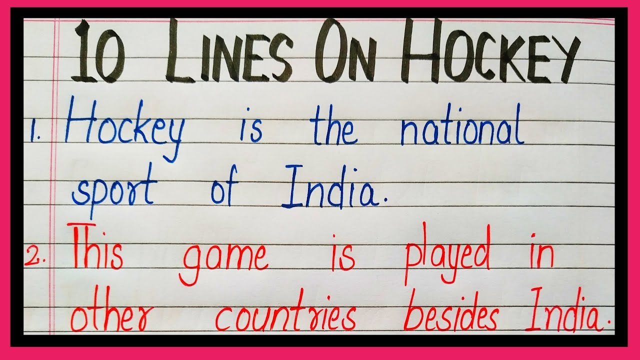 hockey essay in english for class 10