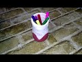 ЛАЙФХАК: как сделать вазу своими руками из бутылочки с помощью воздушного пластилина и гуаши