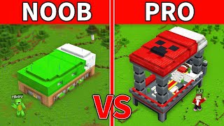 JJ vs Mikey  Noob vs Pro: SECRET BED HOUSE Build Battle in Minecraft  Maizen