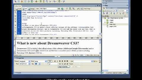 Dreamweaver CS3 Closed Captioned - The Three Editor Views