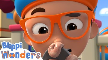 Soggy Cereal! | Blippi Wonders | Learn ABC 123 | Fun Cartoons | Moonbug Kids | Blippi Cartoon Series