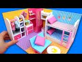 DIY Miniature Cardboard House #22   bathroom, bedroom, living room for two