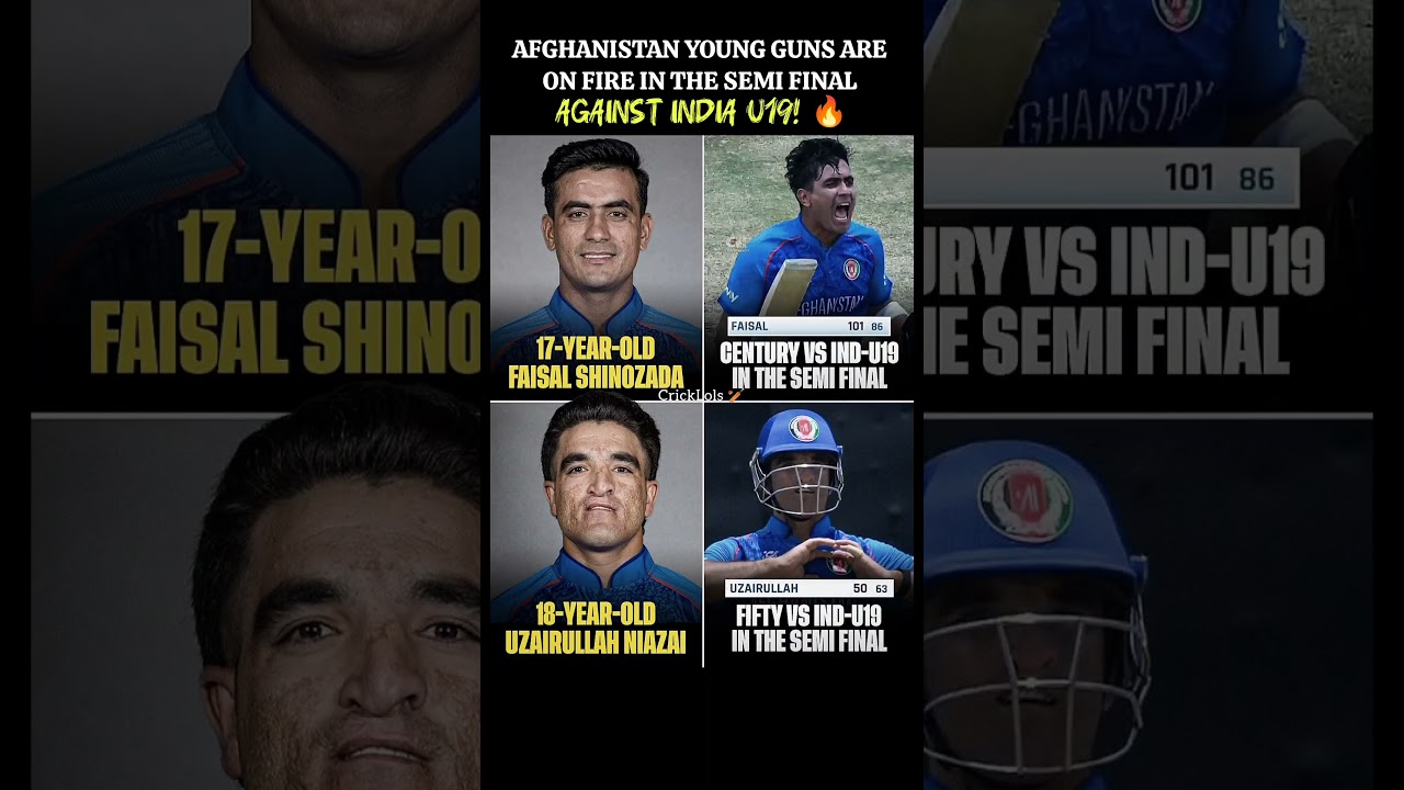 Afghanistan Young Guns are on fire in the Semi Final against India U19! 🔥