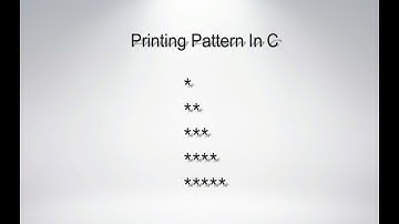 Program To Print Pattern In C  #1 [Tutorial] | C programming