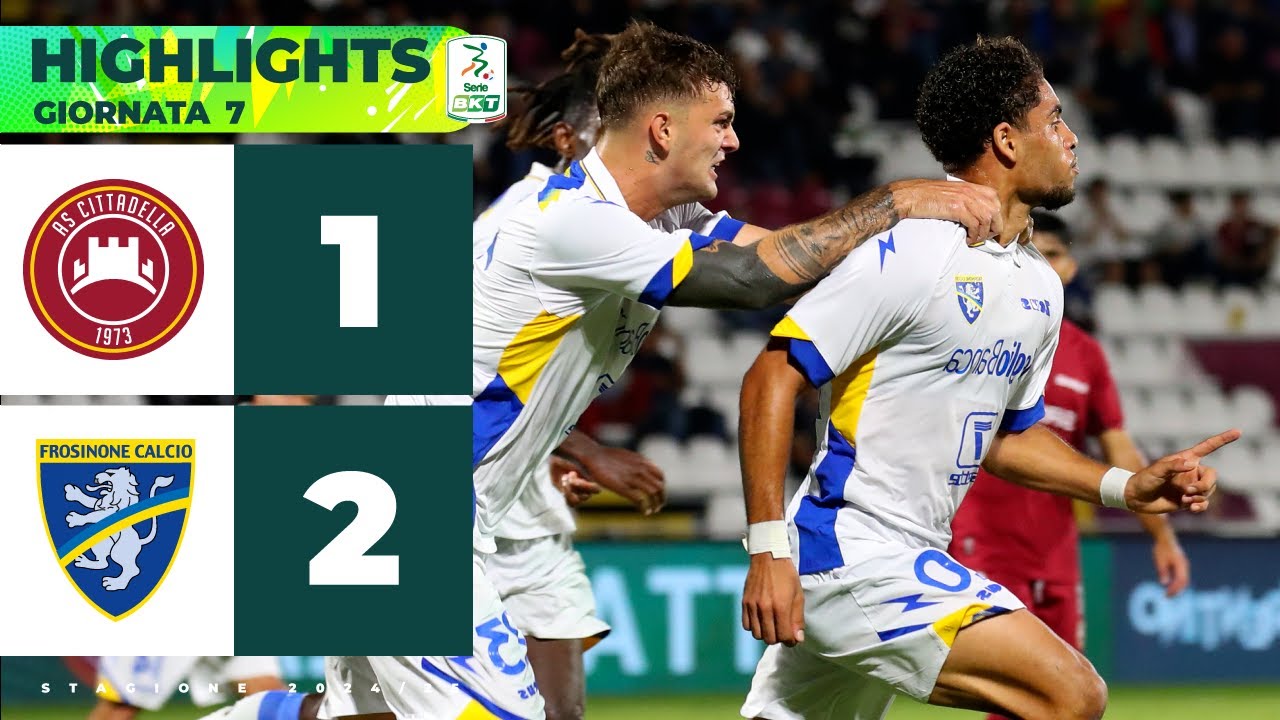Cittadella-Frosinone 1-2 | HIGHLIGHTS Serie BKT | Il Frosinone la chiude col cucchiaio di Partipilo