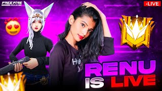 Free  Fire Live With Renu Gaming 🤩 Grandmaster Push In Live 🥰 Garena Free Fire