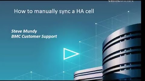 How to manually sync a HA cell
