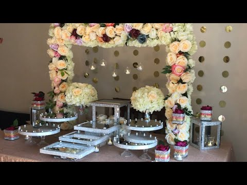 DIY- dessert table decor DIY- bling Decor Diy- Wedding decor