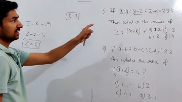 x-y:y-z:z-k=2:3:5 then what is the value of z:(x+k)