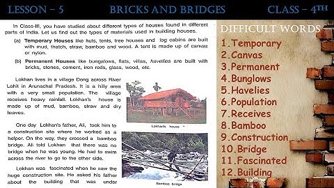L - 5 (Bricks and Bridges) class 4th of s.st| Lesson explanation| |We and our world 🌎 | KLWP