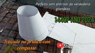 Traçado da Redução excêntrica em 90°  Traçados de #caldeiraria