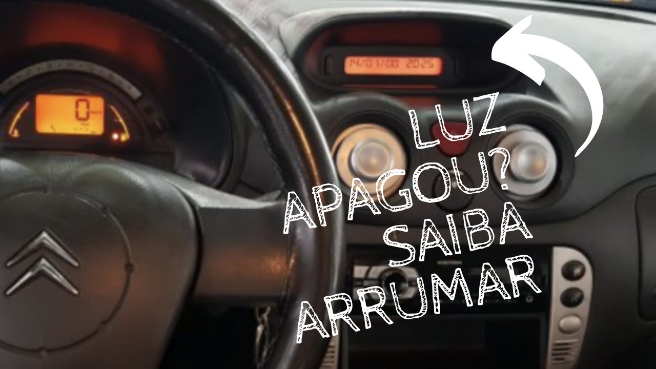 Como trocar a lâmpada do relógio/ computador de bordo do citroen C3