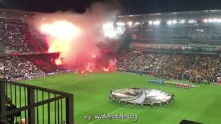 [EL Halbfinale] Pyrotechnik von Olympique de Marseille in Salzburg #FCSOLM