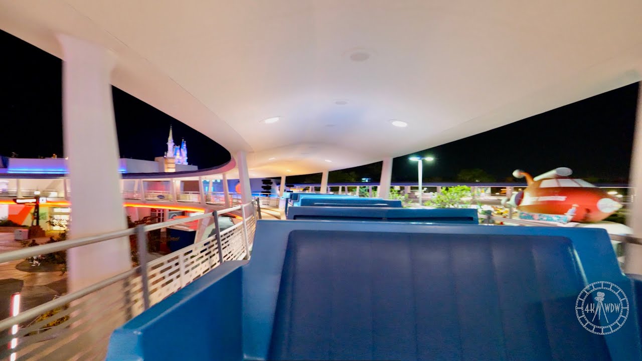 Magic Kingdom TTA PeopleMover 2023 Empty Night Ride POV in 4K | Walt Disney World Florida March 2023