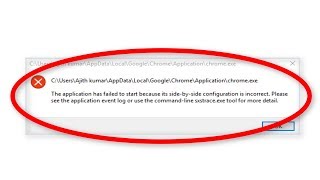 How To Fix The Application Has Failed To Start Because its Side-by-Side Configuration Is Correct screenshot 1