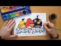 How to draw an Angry Birds logo - Drawing Angry Birds