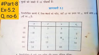 Class 10th maths Exercise 5.2,Q, no-6 ।। prashnavali 5.2 ganit class 10th maths ncert solutions in
