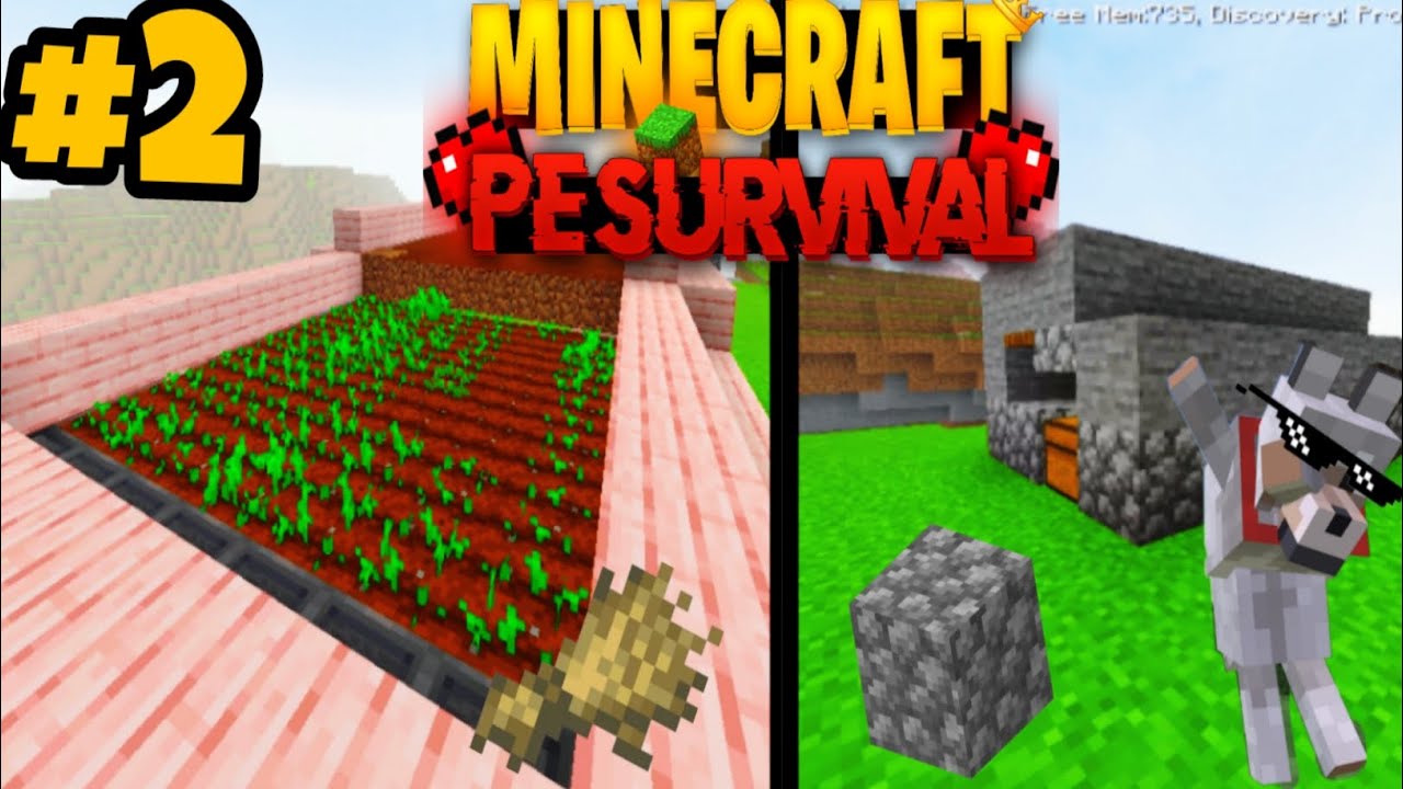 I Made every starter farm in Minecraft PE Survival 🤑🤑 || [#2 ...